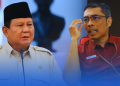 Presiden Prabowo dan Peneliti kebijakan publik IDP-LP, Riko Noviantoro.