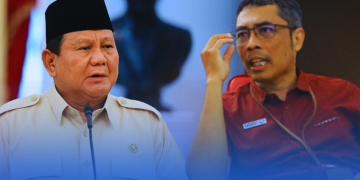 Presiden Prabowo dan Peneliti kebijakan publik IDP-LP, Riko Noviantoro.
