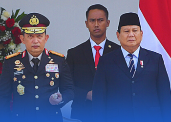 apolri Jenderal Listyo Sigit Prabowo bersama Presiden Prabowo Subianto.