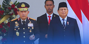 apolri Jenderal Listyo Sigit Prabowo bersama Presiden Prabowo Subianto.