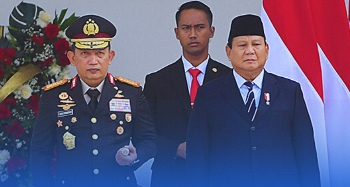 apolri Jenderal Listyo Sigit Prabowo bersama Presiden Prabowo Subianto.