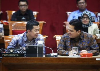 Wakil Menteri Pemuda dan Olahraga (Wamenpora) RI Taufik Hidayat mewakili Menpora Dito Ariotedjo menghadiri Rapat Kerja (Raker) secara berurutan dengan Komisi XIII di Gedung Nusantara II dan Komisi X DPR RI di Gedung Nusantara I, Jalan Gatot Subroto, Senayan, Jakarta Pusat, Selasa (26/8) pagi.(foto:raiky/kemenpora.go.id)