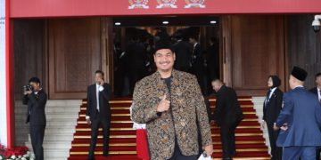 Menteri Pemuda dan Olahraga Republik Indonesia (Menpora RI) Dito Aritedjo hari Jumat (15/08) pagi menghadiri Sidang Tahunan MPR RI dan Sidang Bersama DPR RI dan DPD RI di Gedung Nusantara MPR/DPR RI, Jakarta. (foto:dokparlemen.id