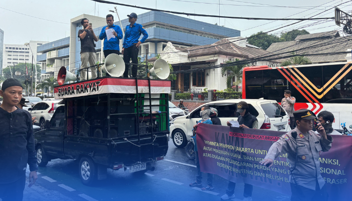 Brigade PII Demo di Fraser Residence Menteng, Soroti Dugaan Pelanggaran Perda DKI